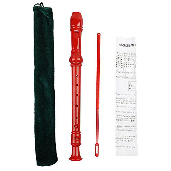 Picture of Mr.Power Student Soprano Recorder with Cleaning Rod (Red)