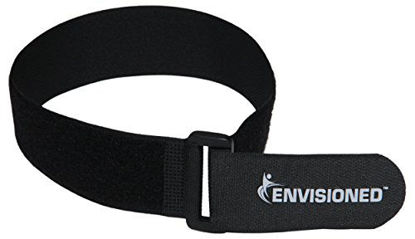 Picture of Reusable Cinch Straps 2" x 40" - 6 Pack, Multipurpose Strong Gripping, Quality Hook and Loop Securing Straps (Black)