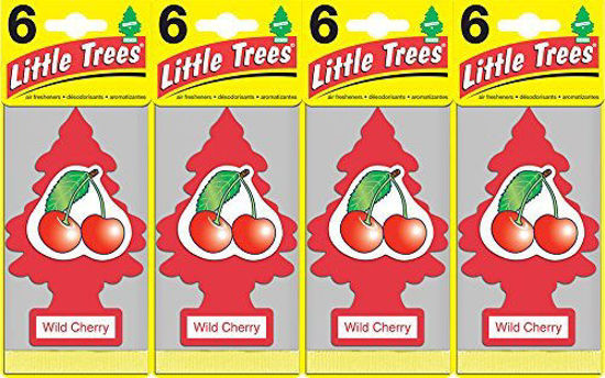 Picture of Little Trees - U6P-60311-AMA LITTLE TREES Car Air Freshener - Hanging Tree Provides Long Lasting Scent for Auto or Home - Wild Cherry, 24 count, (4) 6-packs