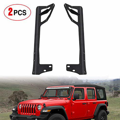 Picture of Nilight Windshield Frame Mounting Bracket for 50 Inch LED Light Bar on Wrangler JK 2007-2017, 2 Years Warranty