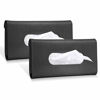 Picture of Eiqer 2 Pcs Car Tissue Holder, Visor Tissue Holder Car Tissue Holder for Car PU Leather Tissue Box Holder for Car Sun Visor & Seat Back