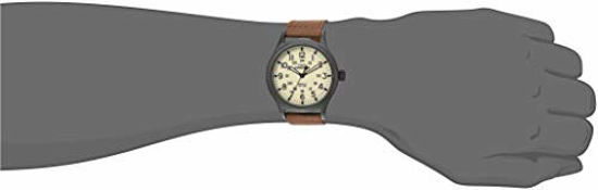 GetUSCart- Timex Men's T49963 Expedition Scout Brown Leather Strap Watch