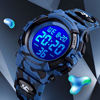 Picture of Boys Watch Digital Sports 50M Waterproof Watches Children Analog Quartz Wristwatch with Alarm - Dark Blue Camouflage