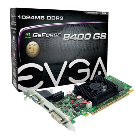 Picture of EVGA 1GB GeForce 8400 GS DirectX 10 64-Bit DDR3 PCI Express 2.0 x16 HDCP Ready Video Card Model 01G-P3-1302-LR