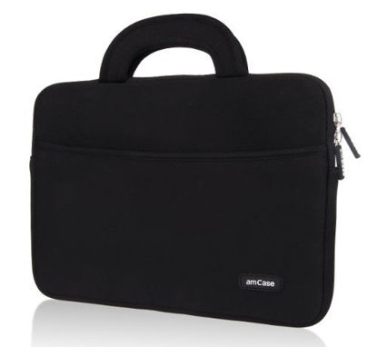 Picture of amCase Chromebook Case-11.6 to 12 inch Neoprene Travel Sleeve with Handle-Black