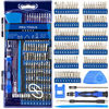 Picture of STREBITO Precision Screwdriver Sets 124 in 1 Magnetic Repair Kit with 110 Bits Electronics Tool Kit for Computer, PC, iPhone, Laptop, Cell Phone, MacBook, PS4, Nintendo, Xbox, Game Controller(Blue)