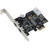 Picture of SEDNA - PCI-Express IEEE 1394b FireWire 3 Port Controller Card (2 External + 1 Internal)