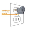 Picture of Cable Matters 3-Pack Polarized Grounding Adapter (3 Prong to 2 Prong Adapter) - Allows a 2 Prong Outlet to Accept 3 Prong Plugs