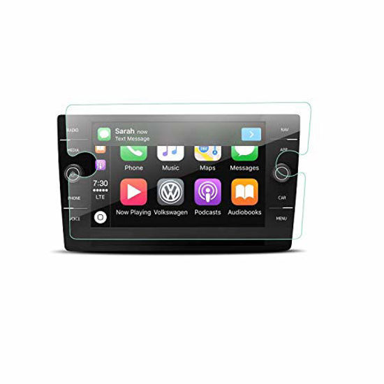 Picture of Tempered Glass Screen Protector for 2018 2019 2020 2021 Volkswagen Tiguan,Flyingchan,9H Hardness,Anti Scratch,High Definition,VW Touch Screen Car Display Navigation Screen Protector