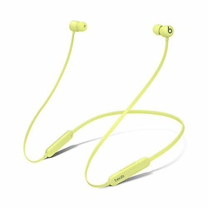Picture of New Beats Flex Wireless Earphones - Apple W1 Headphone Chip, Magnetic Earbuds, Class 1 Bluetooth, 12 Hours of Listening Time, Built-in Microphone - Yellow (Latest Model)
