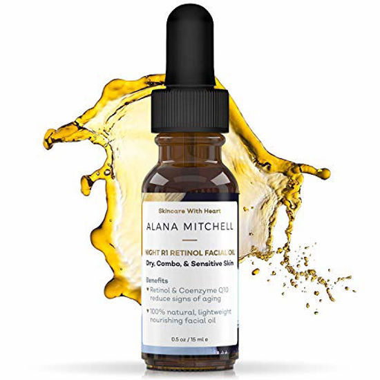 Picture of Retinol Brightening Serum for Anti Aging - Dark Spot Remover Facial Oil - Rejuvenate Damaged Skin, Reduce Dark Spots, Wrinkles, and Fine Lines - Quickly Brighten Skin Overnight - Night Face Oil