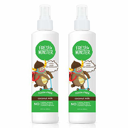 Picture of Fresh Monster Detangler Spray For Kids, Coconut | Toxin-Free, Hypoallergenic & Natural (2 pack)