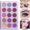 Picture of Makeup Palettes Eyeshadow Matte and Glitter,Afflano Professional Highly Pigmented 15 Color,Dream Purple Pink Dark Red Violet Cute Bright Shimmer Small Travel Eyeshadow Pallet Cosmetic for Girls Women