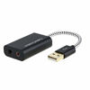 Picture of CableCreation USB Audio Adapter External Sound Card with 3.5mm Headphone and Microphone Jack Compatible with Windows, Mac, macOS, Linux, PS4, PS5, Plug and Play, Aluminum Black