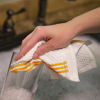Picture of Sticky Toffee Cotton Terry Kitchen Dishcloth Towels, 8 Pack, 12 in x 12 in, Yellow Stripe