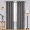 Picture of Deconovo Blackout Grommet Curtains Pair Thermal Insulated Light Blocking Curtains with Dots Pattern for Sliding Glass Door 52 x 95 Inch Grey 2 Panels