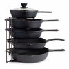 Picture of Pan Organizer for Cast Iron Skillets, Griddles and Pots - Heavy Duty Pan Rack - Holds Up to 50 LBS- Horizontal or Vertical Use - Durable Steel Construction - Bronze 12.2 Inch - No Assembly Required