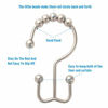 Picture of Titanker Shower Curtain Hooks Rings, Rust-Resistant Metal Double Glide Shower Hooks for Bathroom Shower Rods Curtains, Set of 12 Hooks - Nickel