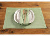 Picture of Solino Home 100% Pure Linen Dinner Napkins - 20 x 20 Inch Green, Set of 4 Linen Napkins, Athena - European Flax, Soft & Handcrafted with Mitered Corners