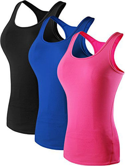 Neleus Men's 3 Pack Workout Running Tank Top Sleeveless Gym Athletic Shirts