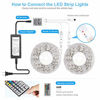 Picture of Led Strip Lights Waterproof, DAYBETTER 32.8ft LED Tape Lights Color Changing LEDs Light Strips Kit with 44 Keys Ir Remote Controller and 12v Power Supply for Indoor Outdoor Use