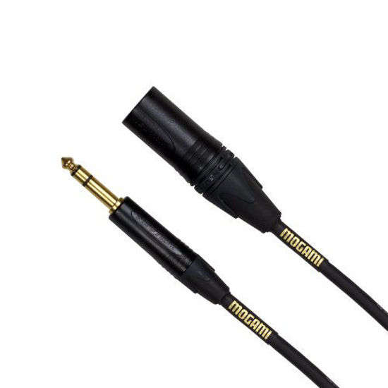 Picture of Mogami GOLD TRS-XLRM-03 Balanced Audio Adapter Cable, 1/4" TRS Male Plug to XLR-Male, Gold Contacts, Straight Connectors, 3 Foot