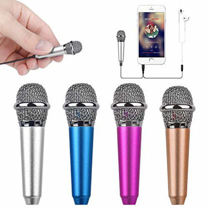 Picture of Uniwit Mini Portable Vocal/Instrument Microphone for Mobile Phone Laptop Notebook Apple iPhone Sumsung Android with Holder Clip - Silver