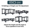 Picture of IsoAcoustics Iso-Stand Series Speaker Isolation Stands with Height & Tilt Adjustment: Iso-200 (7.8 x 10) Pair