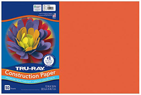 Picture of Tru-Ray Heavyweight Construction Paper, Orange, 12" x 18", 50 Sheets