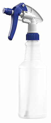 Picture of BAR5F Empty Plastic Spray Bottle 16 oz, Professional, Chemical Resistant, Blue/White M-Series Fully Adjustable Heavy Duty Sprayer from Fine to Stream (Pack of 1)