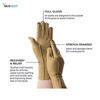 Picture of isotoner 21393 Therapeutic Gloves, Left, Full Finger, Medium, Camel