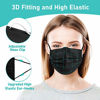 Picture of 50pcs Boxed Black Face Mask,Comfortable 3 Layer Disposable Safety Mask - Black