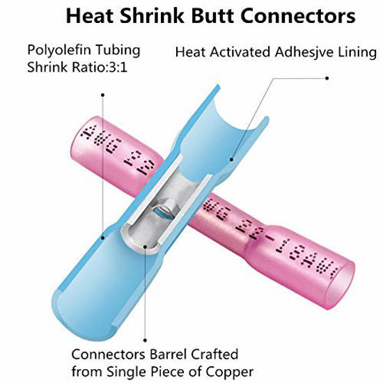 Getuscart Pcs Heat Shrink Wire Connectors Qibaok Insulated