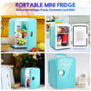 Picture of AstroAI Mini Fridge 4 Liter/6 Can AC/DC Portable Thermoelectric Cooler and Warmer for Skincare, Breast Milk, Foods, Medications, Bedroom and Travel, Teal