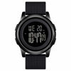 Picture of YUINK Men's Ultra-Thin Stainless Steel Digital Sports Watch, Multifunctional Chronograph Minimalist Waterproof - Fashion Wrist Watch for Men (Black)