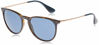 Picture of Ray-Ban Women's RB4171 Erika Polarized Round Sunglasses, Havana/Dark Blue, 54 mm