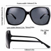 Picture of Women's Oversized Square Jackie O Cat Eye Hybrid Butterfly Fashion Sunglasses - Exquisite Packaging (723301-Black, Grey Polarized Lens)