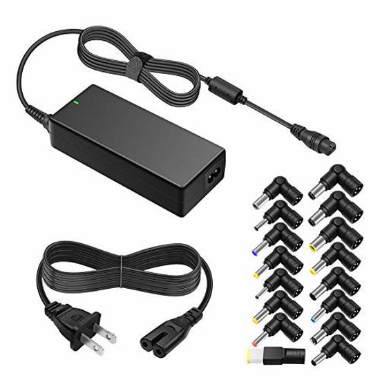 Picture of ZOZO 90W AC Universal Laptop Charger for HP Dell Toshiba IBM Lenovo Acer ASUS Samsung Sony Fujitsu Gateway Notebook Ultrabook Chromebook DC Output 15V 16V 18.5V 19V 19.5V 20V Power Adapter Supply Cord