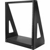 Picture of StarTech.com 12U Heavy Duty 2 Post Open Frame Network Rack - 350lbs - 19" Free Standing Desktop Rack for Computer, AV, Media, IT Equipment (2POSTRACK12),Black