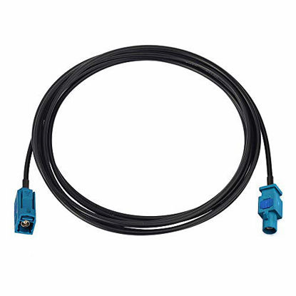 Picture of Bingfu Fakra Z Female to Male Vehicle Antenna Extension Cable 2m 6.5 feet for Car Stereo Android Head Unit GPS Navigation FM AM Radio Sirius XM Satellite Radio 4G LTE TEL Telematics Bluetooth Module