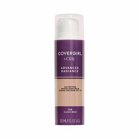 Picture of COVERGIRL Advanced Radiance Age Defying Foundation Makeup Natural Ivory, 1 oz (packaging may vary)