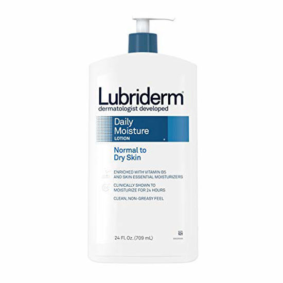 Picture of Lubriderm Daily Moisture Hydrating Body and Hand Lotion with Vitamin B5, Non-Greasy, 24 fl. oz