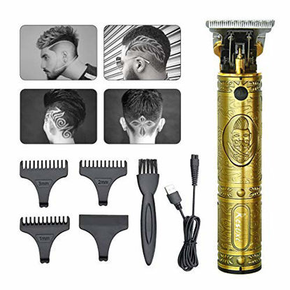 Picture of Rockubot Ornate Hair Clippers For Men Professional Hair Trimmer Hair Cutting Kit Shaving Machines For Ment Liners Clippers Cordless & Rechargeable Electric Shaver Haircut Clipper With Guide Combs