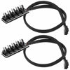 Picture of PWM Fan Hub PC 5 Way Splitter Sleeved PWM Fan Splitter Hub Adapter Cable for 12V Desktop Computer Cooler Case Fans 4-Pin & 3-Pin 14 inches (2 Pack) TeamProfitcom