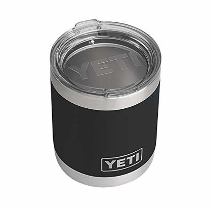 Picture of YETI Rambler 10 oz Lowball, Vacuum Insulated, Stainless Steel with Standard Lid, Black