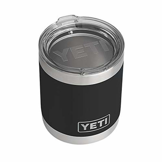  YETI Rambler 10 oz Lowball, Vacuum Insulated, Stainless Steel  with Standard Lid, Black : Home & Kitchen