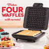 Picture of DASH No-Drip Belgian Waffle Maker: Waffle Iron 1200W + Waffle Maker Machine For Waffles, Hash Browns, or Any Breakfast, Lunch, & Snacks with Easy Clean, Non-Stick + Mess Free Sides - Silver