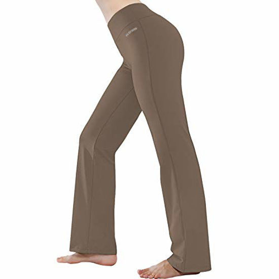  HISKYWIN Inner Pocket Yoga Pants 4 Way Stretch Tummy