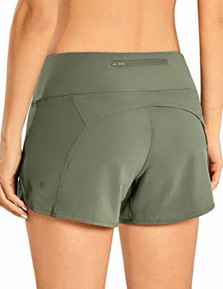 GetUSCart- CRZ YOGA Women's Quick-Dry Athletic Sports Running Workout  Shorts with Zip Pocket - 4 Inches Poppy 4''-R403 XX-Small