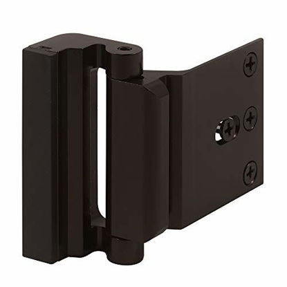 Picture of Defender Security Bronze U 11126 Door Reinforcement Lock - Add Extra, High Security to Your Home and Prevent Unauthorized Entry - 3 Stop, Aluminum Construction Anodized Finish
